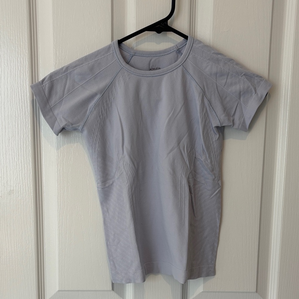 Athleta Girl Short Sleeve Light Gray Tee